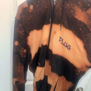 Black and Orange Tie-Dye Hoodie